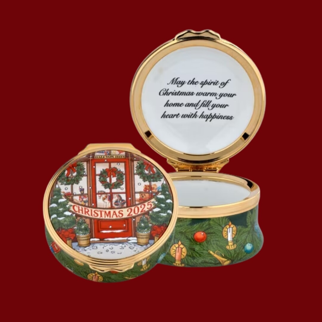 Halcyon Days 2025 Annual Christmas Enamel Box